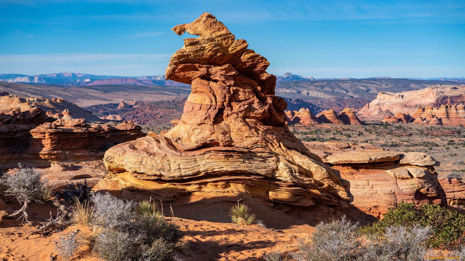 witch`s, hat, , south, coyote, buttes, vermillion, cliffs, national, monument, arizona, природа, горы, witch's, hat, south, coyote, buttes, vermillion, cliffs, national, monument