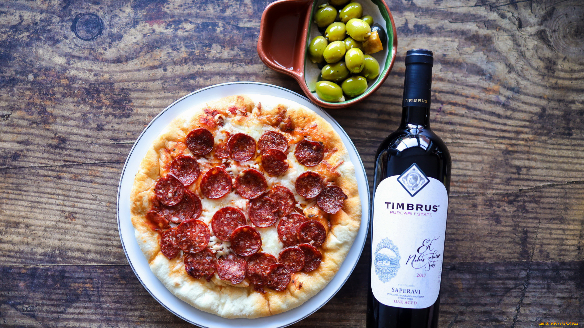 еда, пицца, оливки, вино