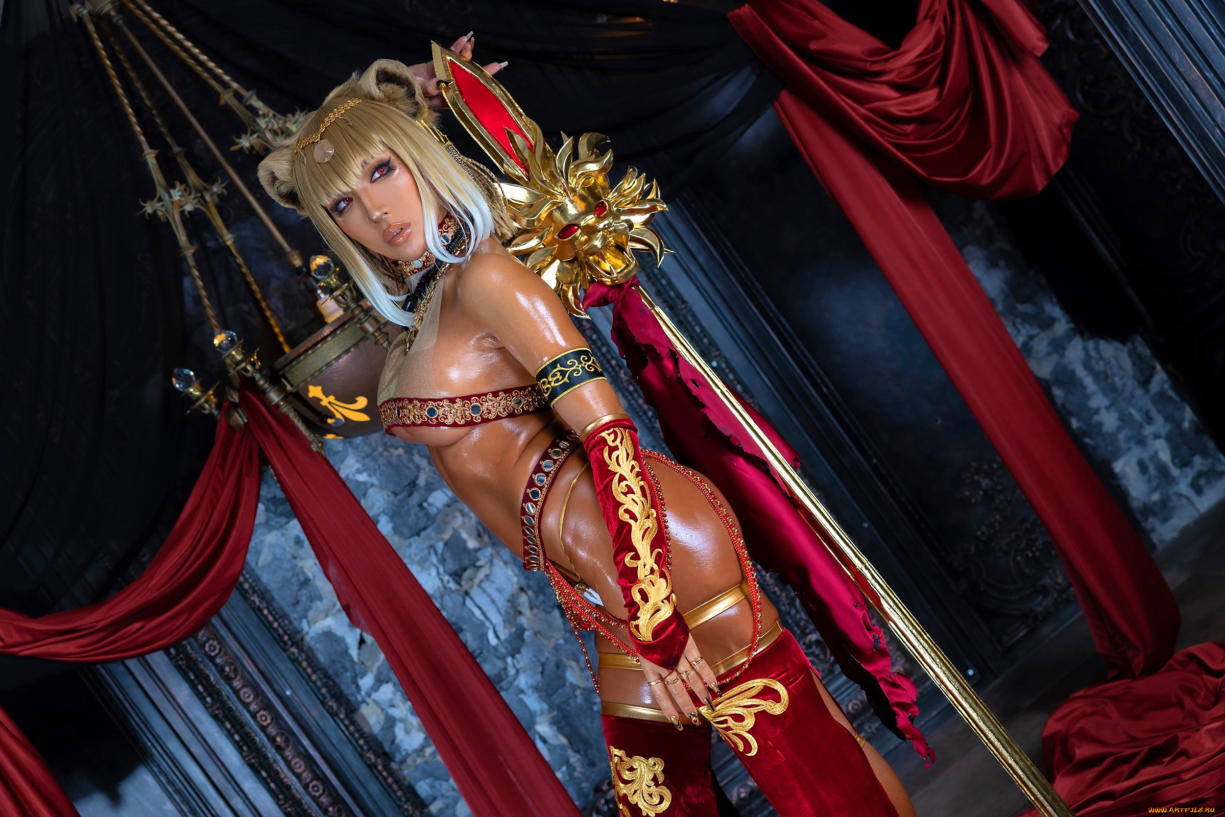 девушки, nonsummerjack, образ, косплей, наряд, костюм, украшения, ткани, люстра