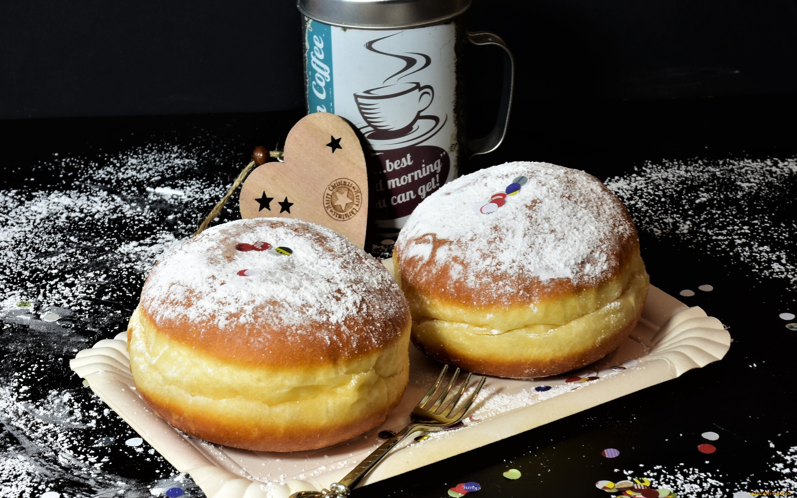 еда, хлеб, , выпечка, пончики, сахарная, пудра