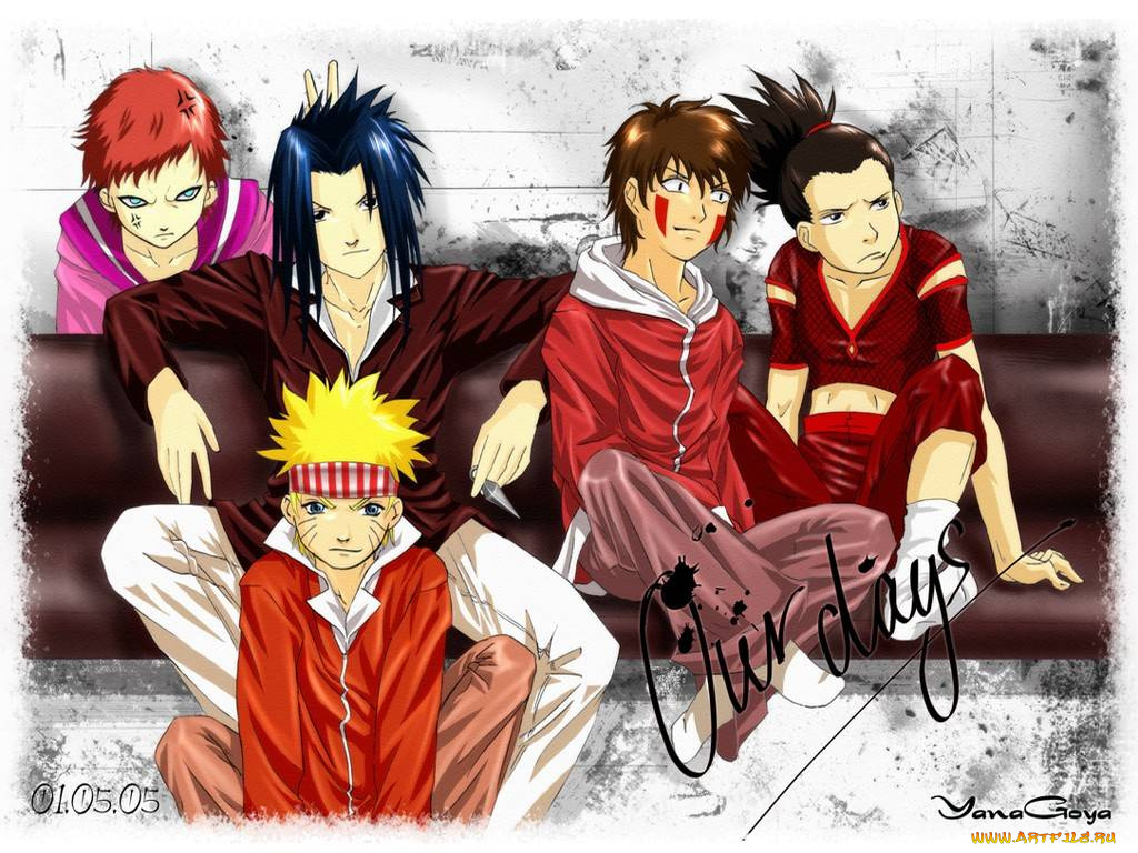 аниме, naruto, gaara, shikamaru