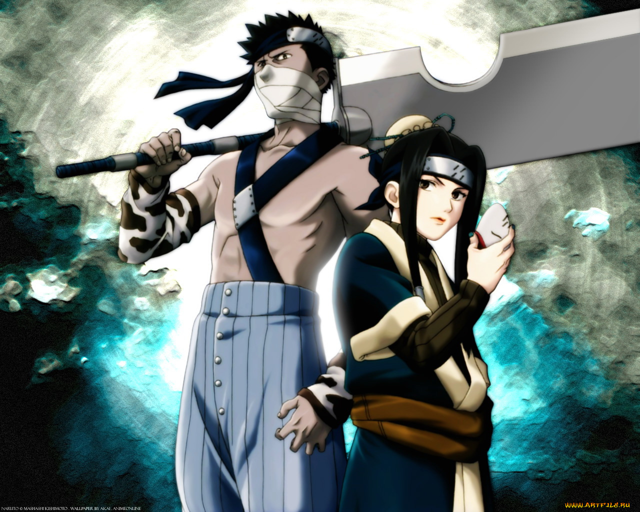 аниме, naruto, zabuza, haku