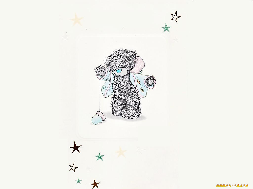 рисованные, мишки, тэдди