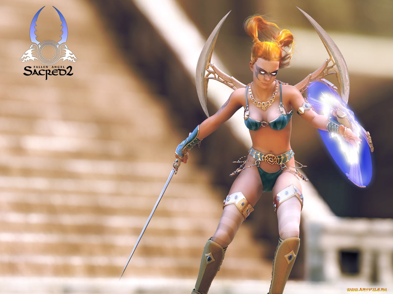 видео, игры, sacred, fallen, angel