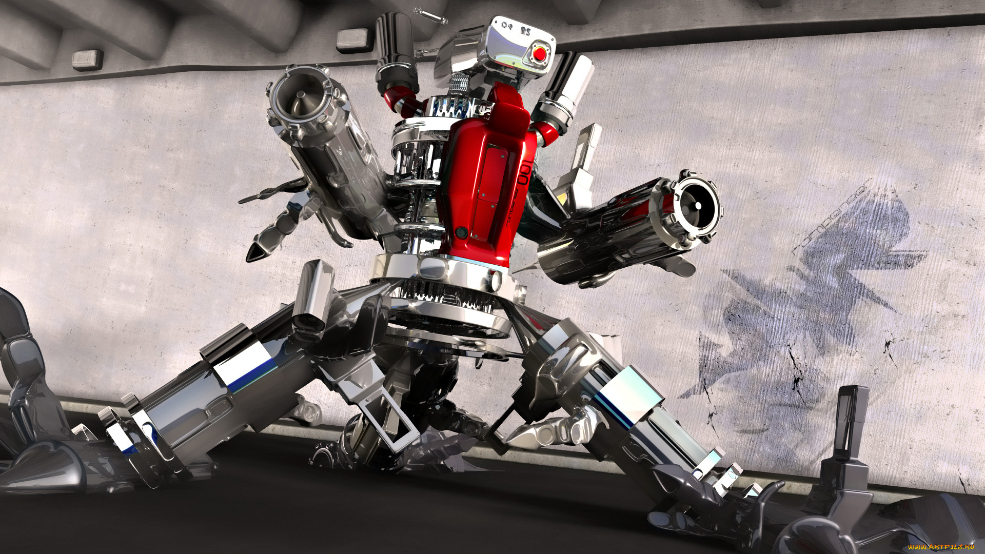 3д, графика, modeling, моделирование, робот