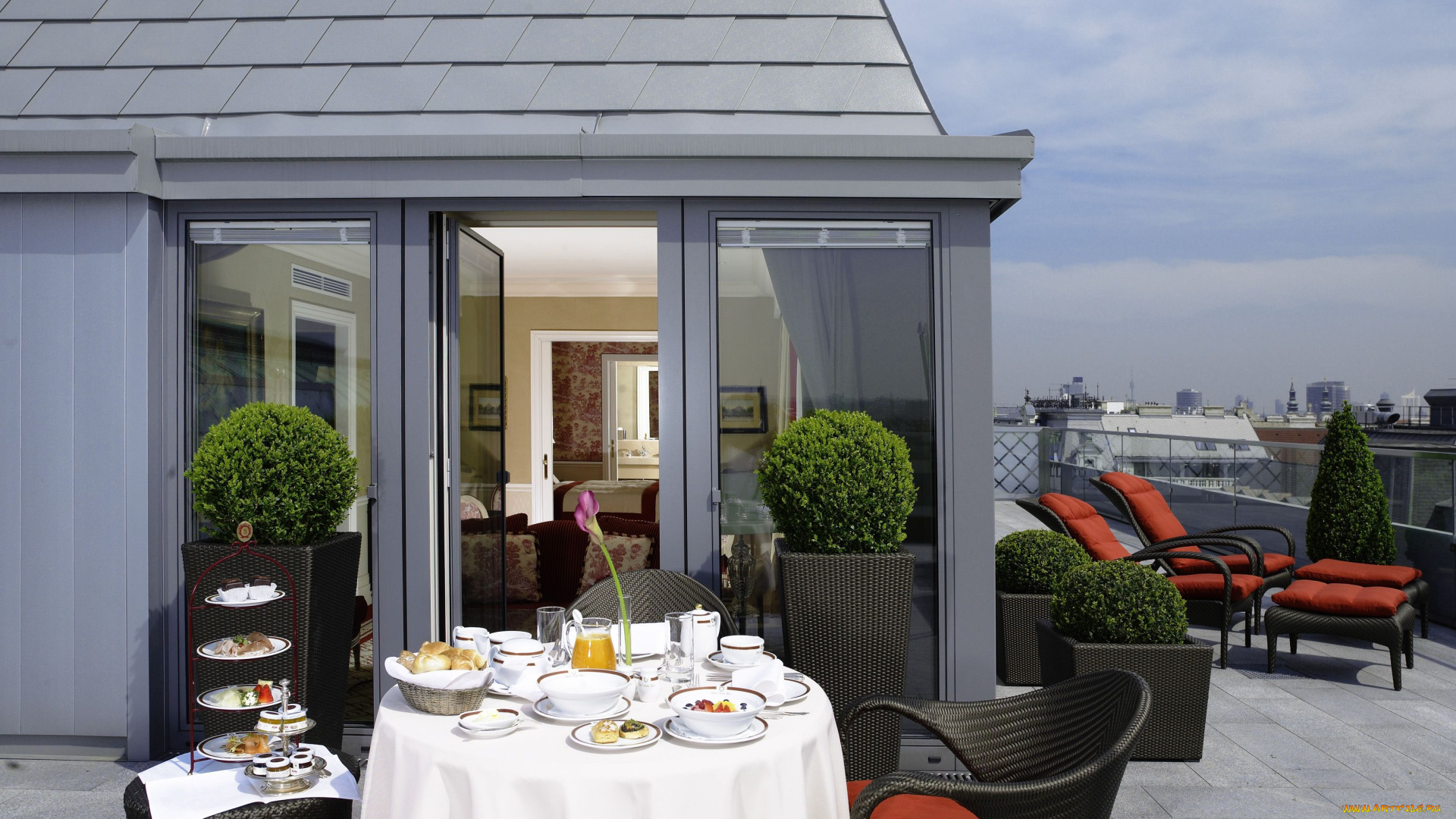 интерьер, веранды, террасы, балконы, посуда, стул, стол