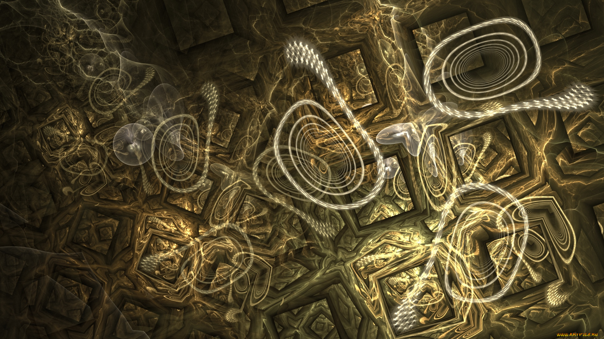 3д, графика, fractal, фракталы, узор, фон