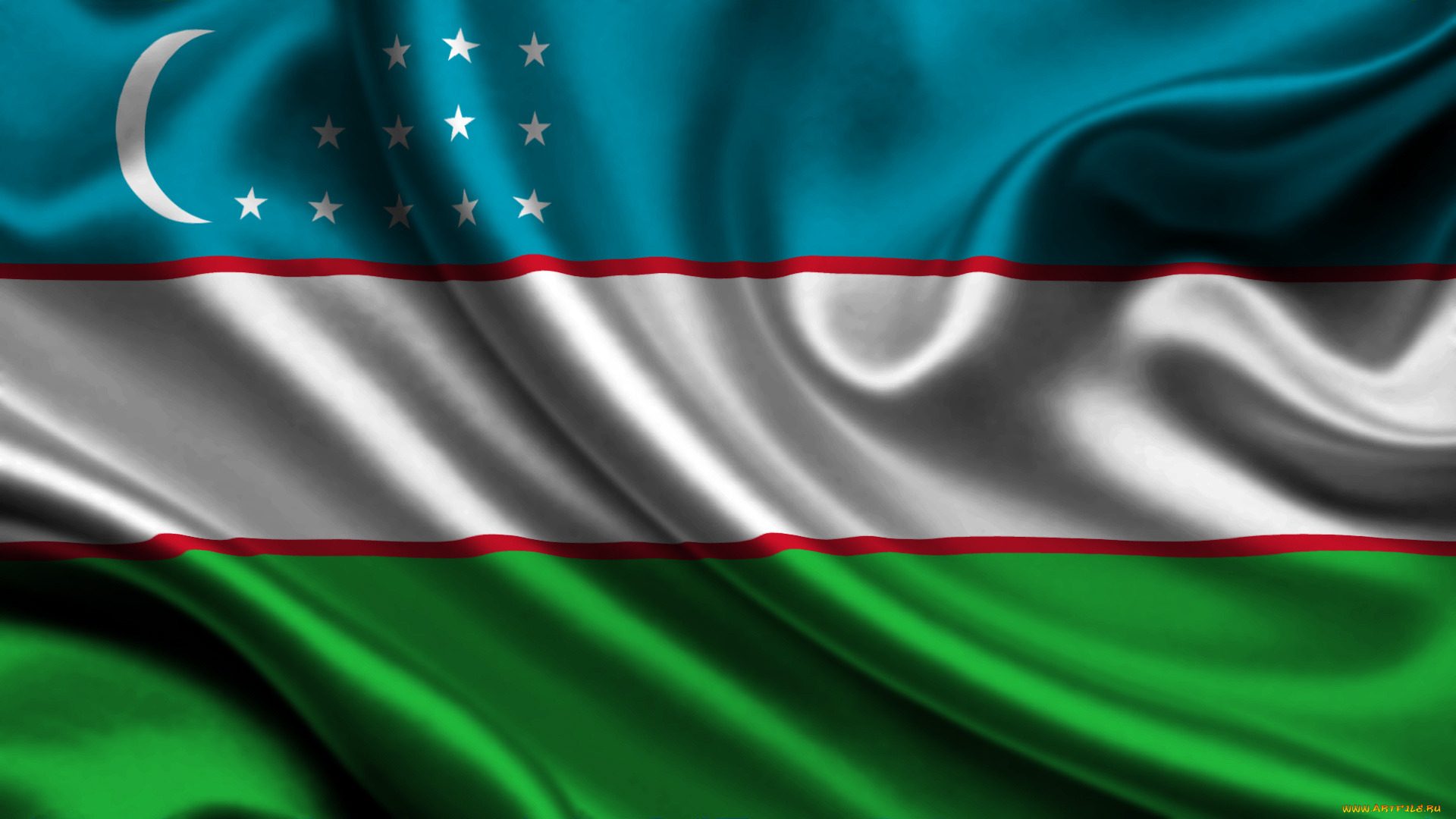 разное, флаги, гербы, satin, uzbekistan, flag