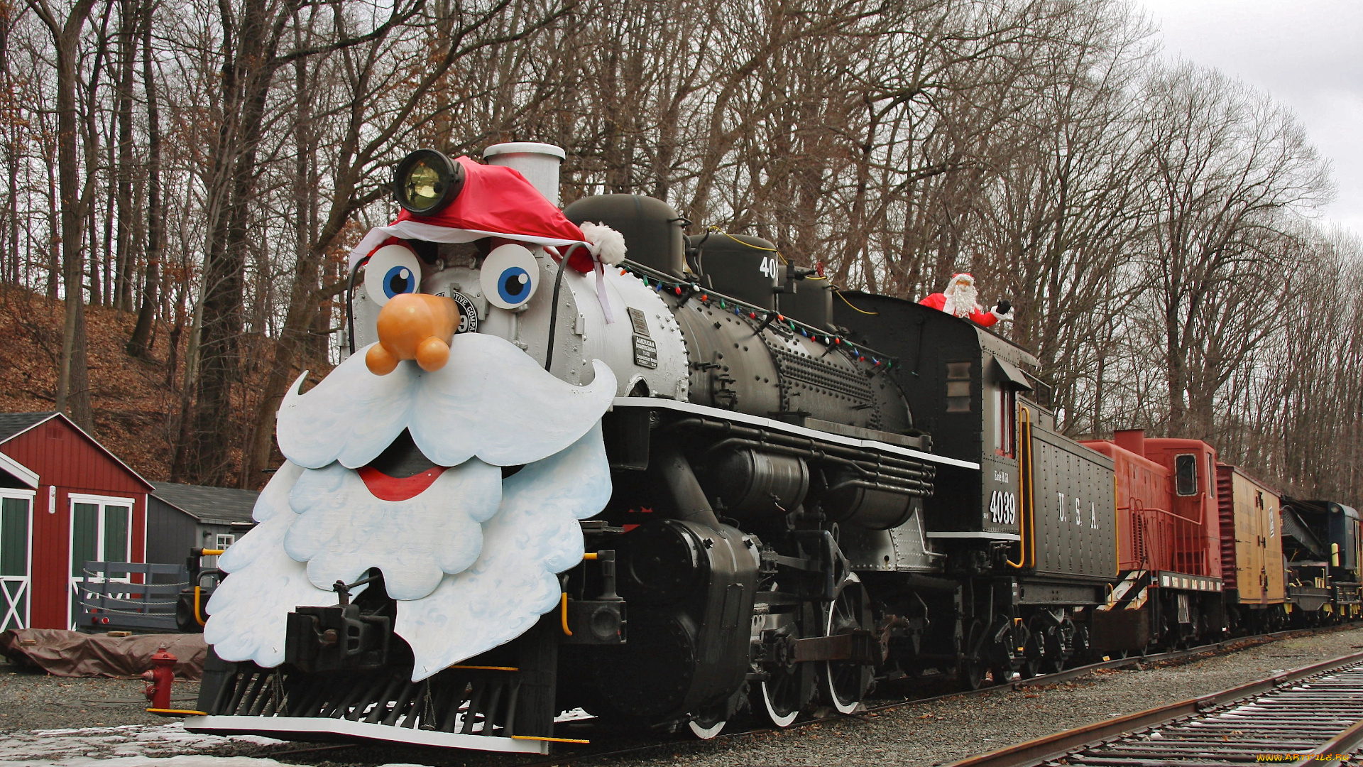 техника, паровозы, паровоз, зима, ретро, железная, дорога, пейзаж, рельсы