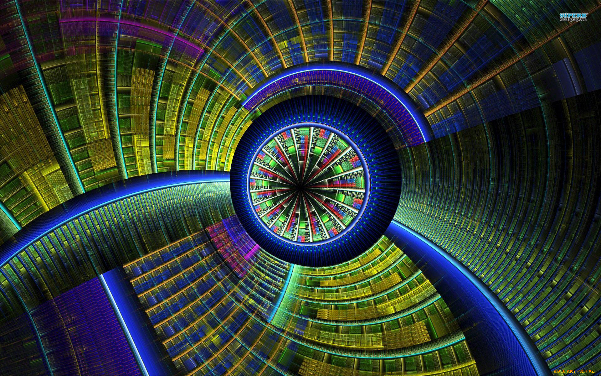 3д, графика, fractal, фракталы, фон, изгибы, узор, цвета