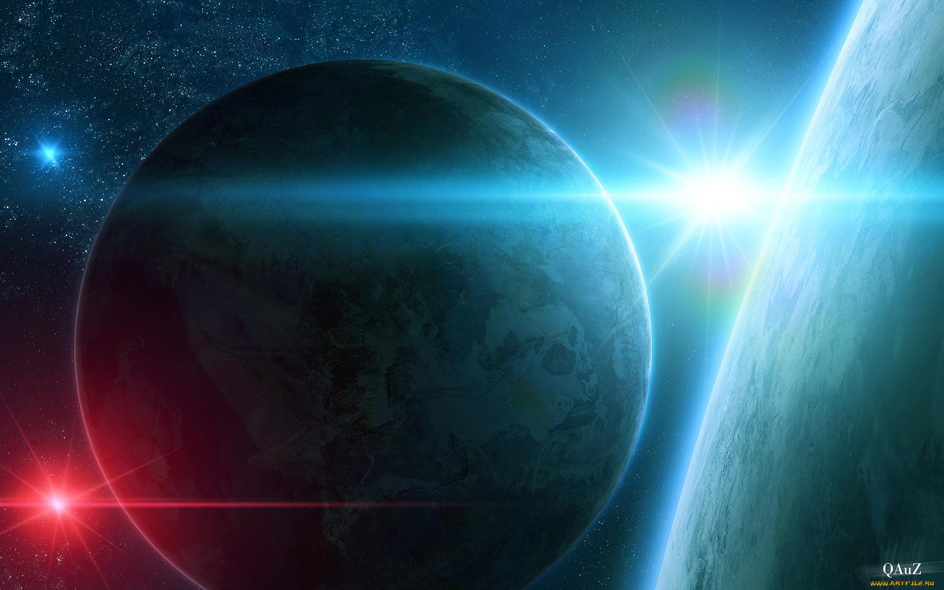 космос, арт, планеты