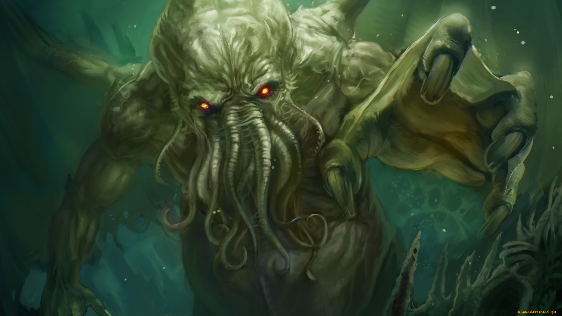 фэнтези, существа, ктулху, мистика, щупальца, ужас, чудовище