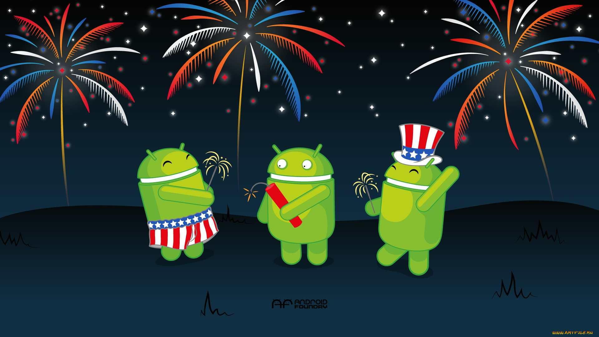 компьютеры, android, фон, логотип