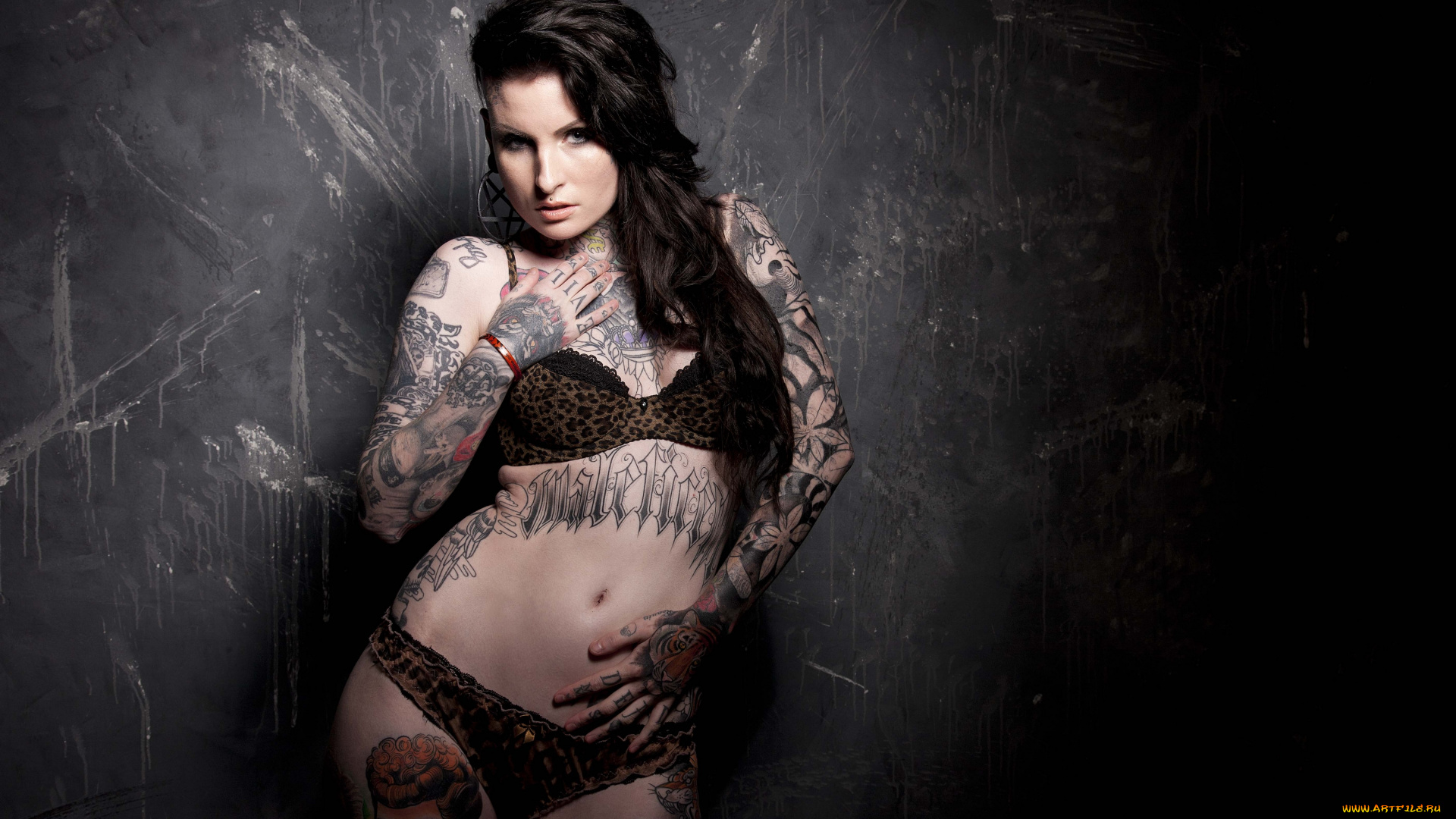 lusy, logan, девушки, lingerie, стена, тату