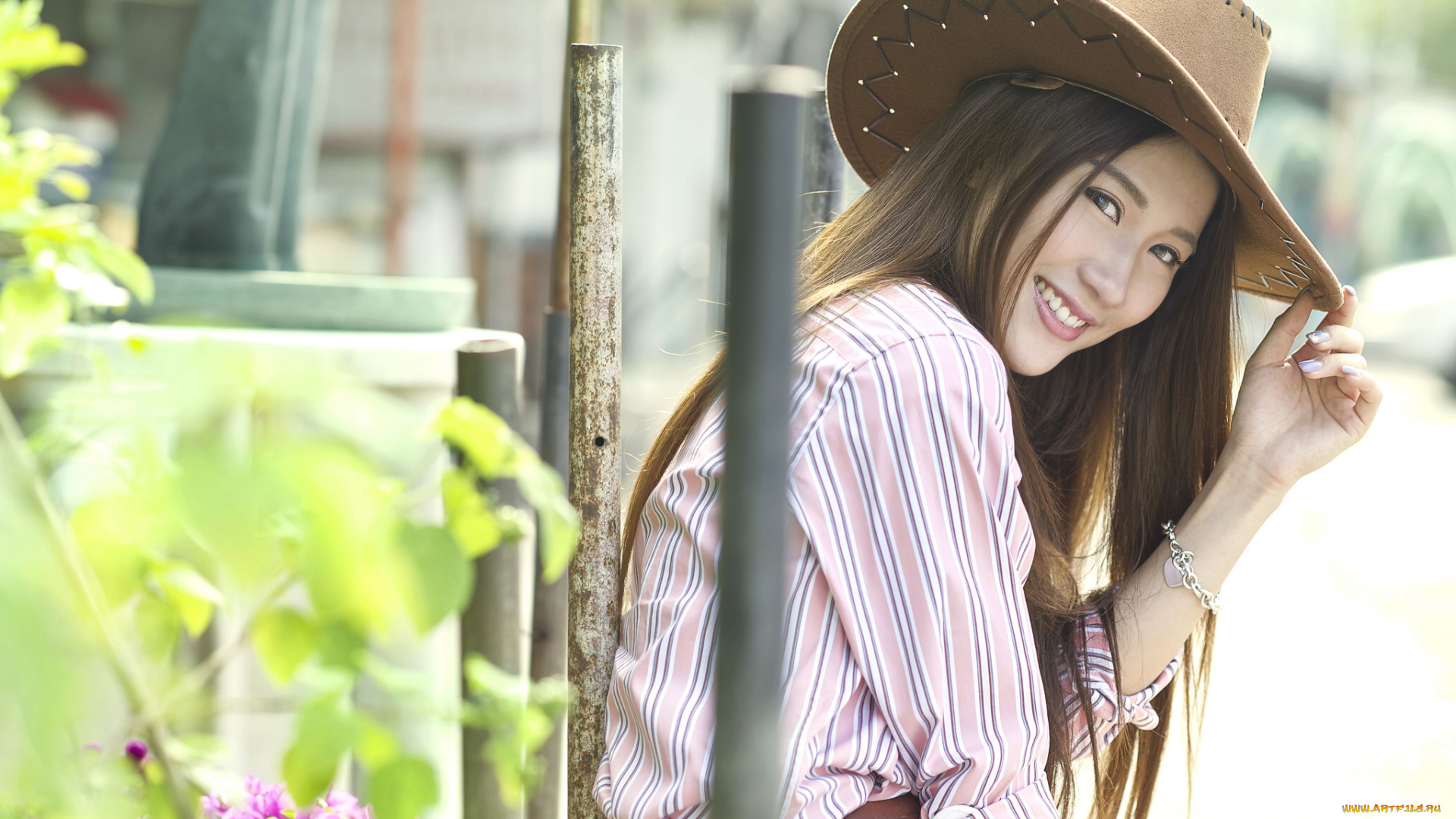 maggie, chow, девушки, шляпа, азиатка