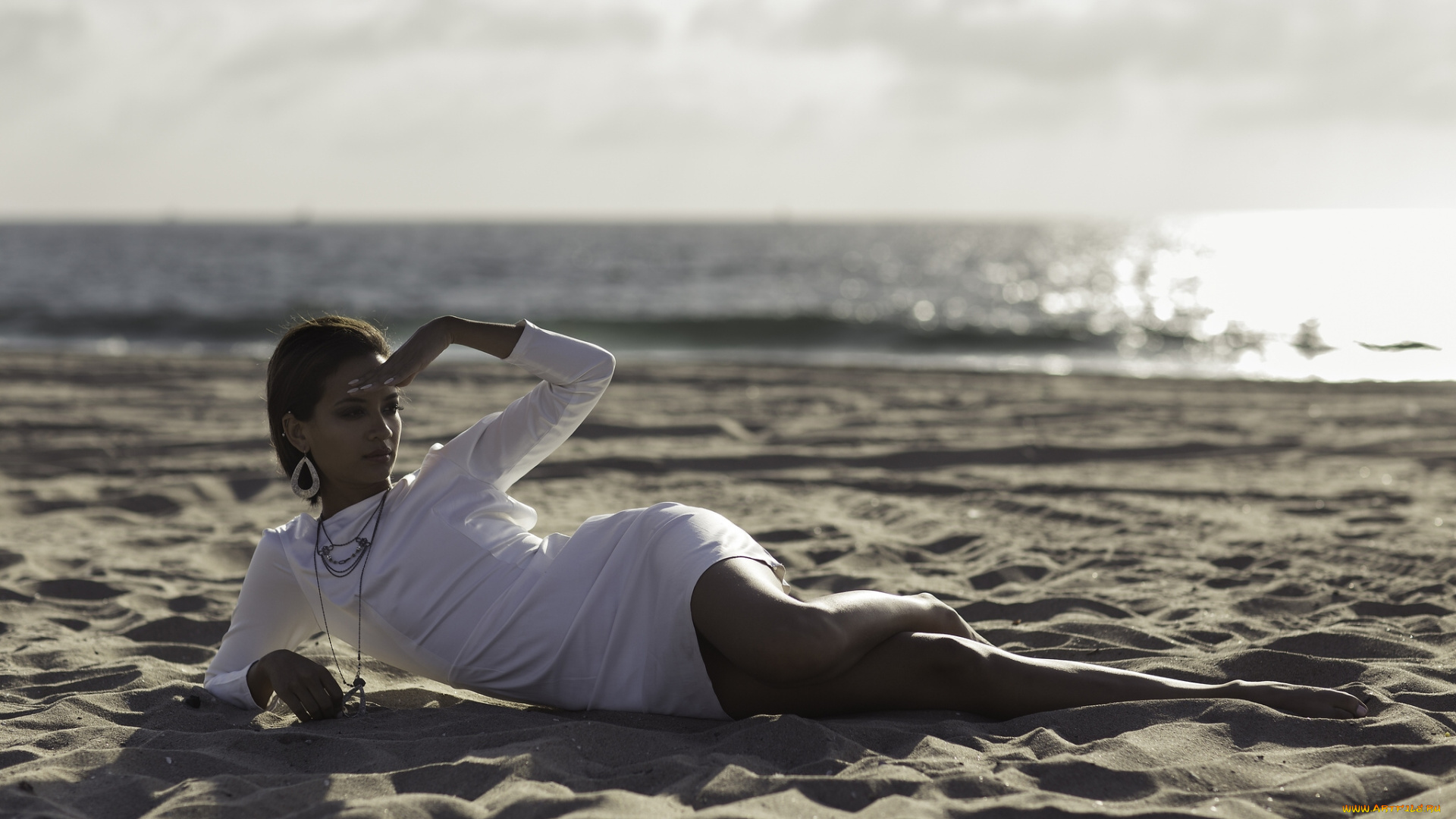 natasha, domonique, девушки, платье, пляж, песок