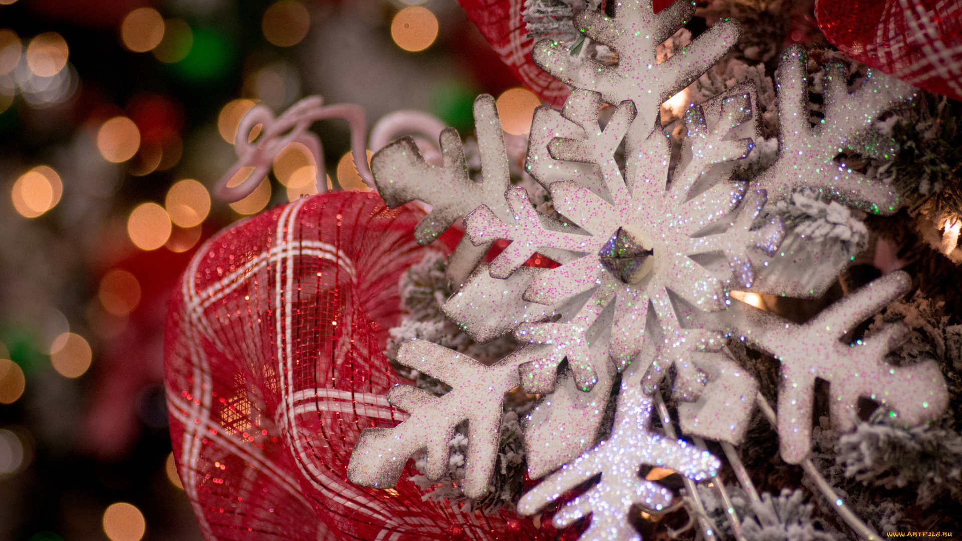 праздничные, снежинки, и, звёздочки, украшение, снежинка