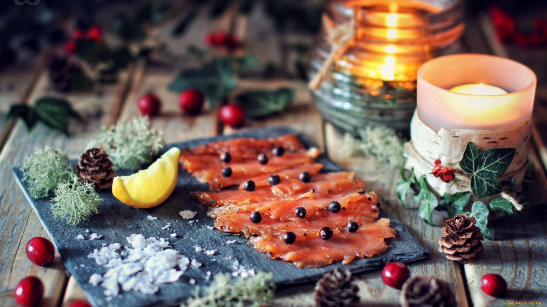 праздничные, угощения, декор, специи, рыба
