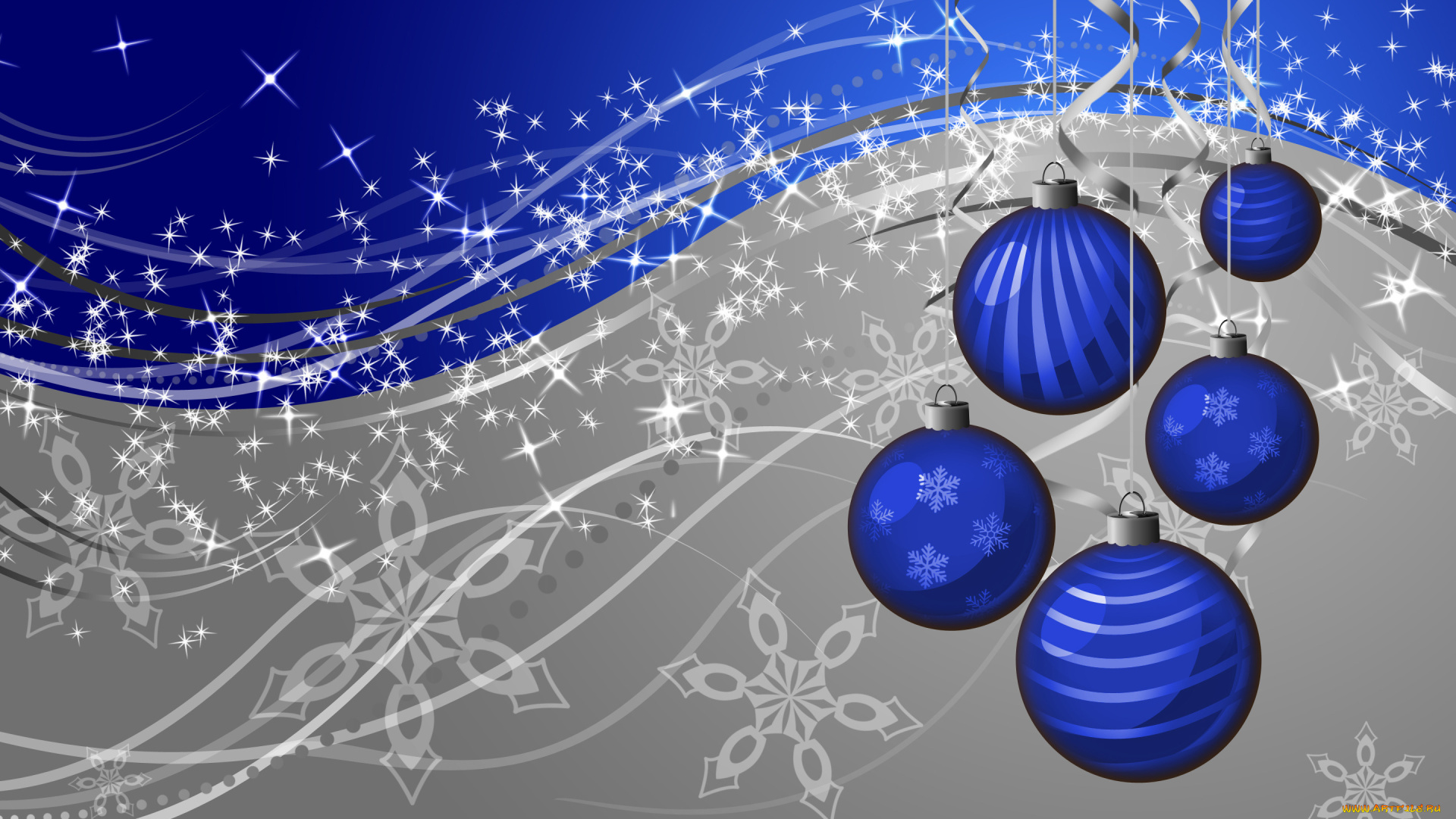 праздничные, векторная, графика, , новый, год, шарики, снежинки