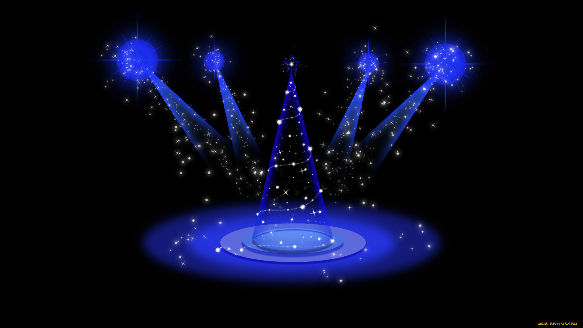 праздничные, векторная, графика, , новый, год, фон, ель, лучи