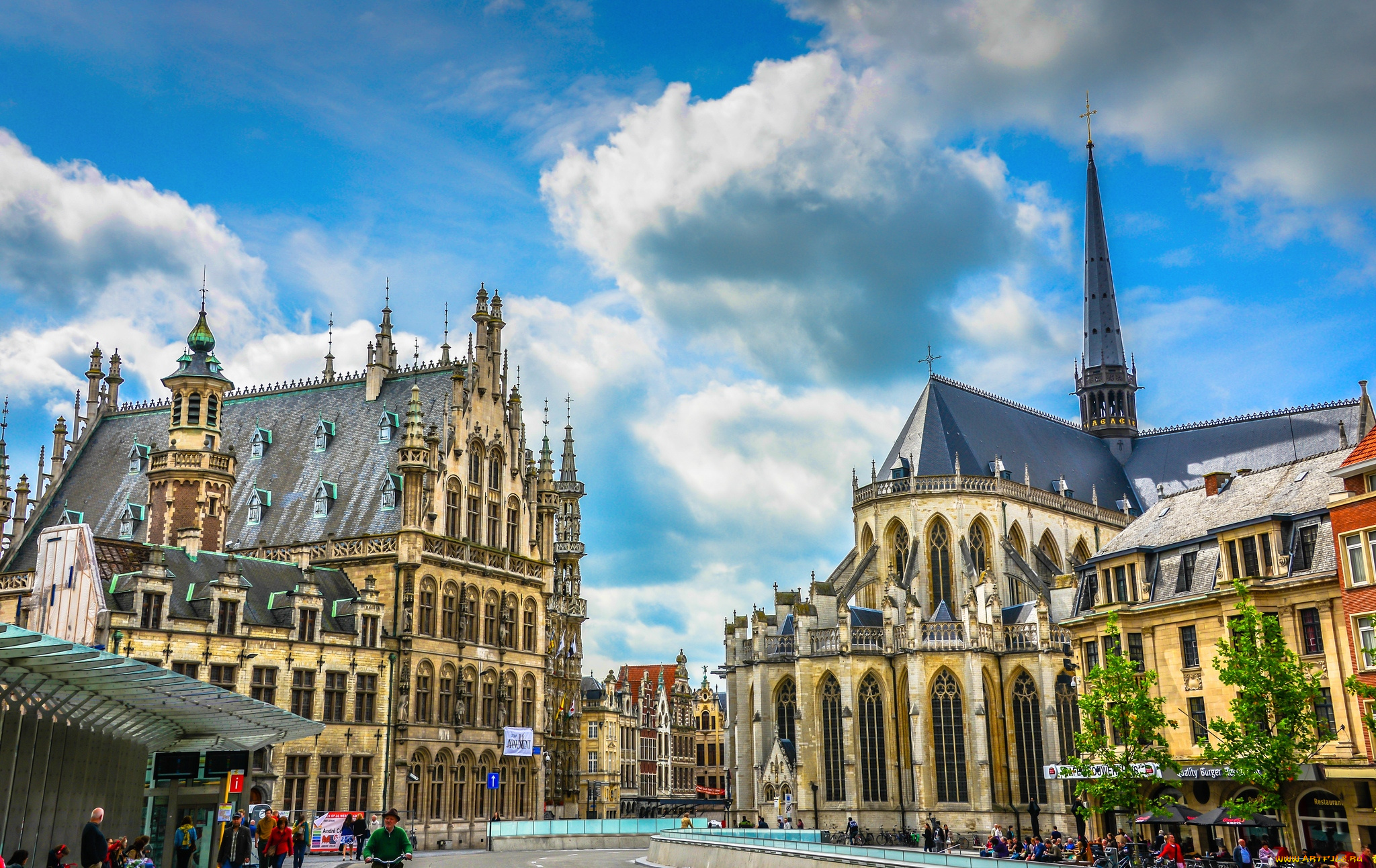 левен, , бельгия, города, -, улицы, , площади, , набережные, архитектура