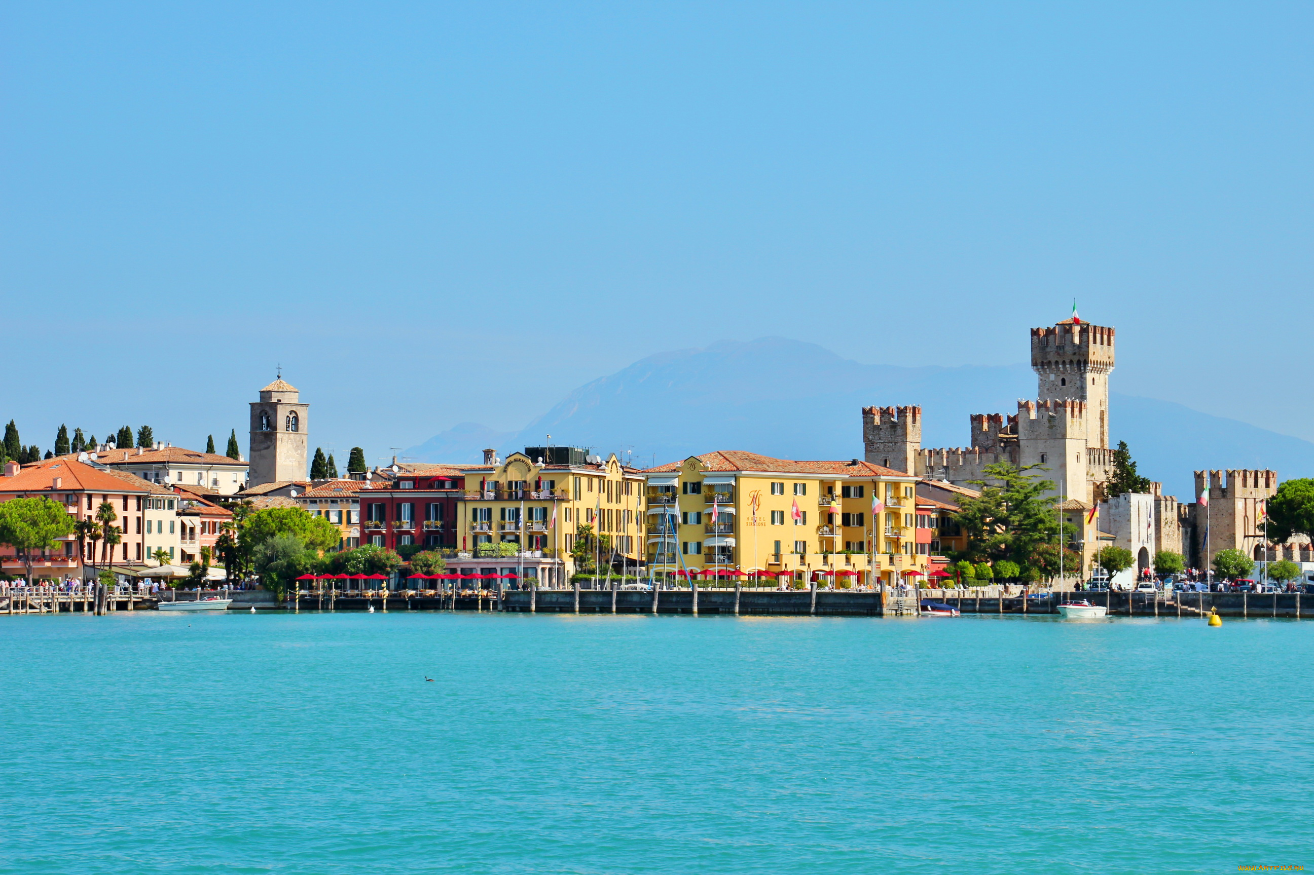 города, амальфийское, и, лигурийское, побережье, , италия, дома, море, набережная, сирмионе, ломбардия