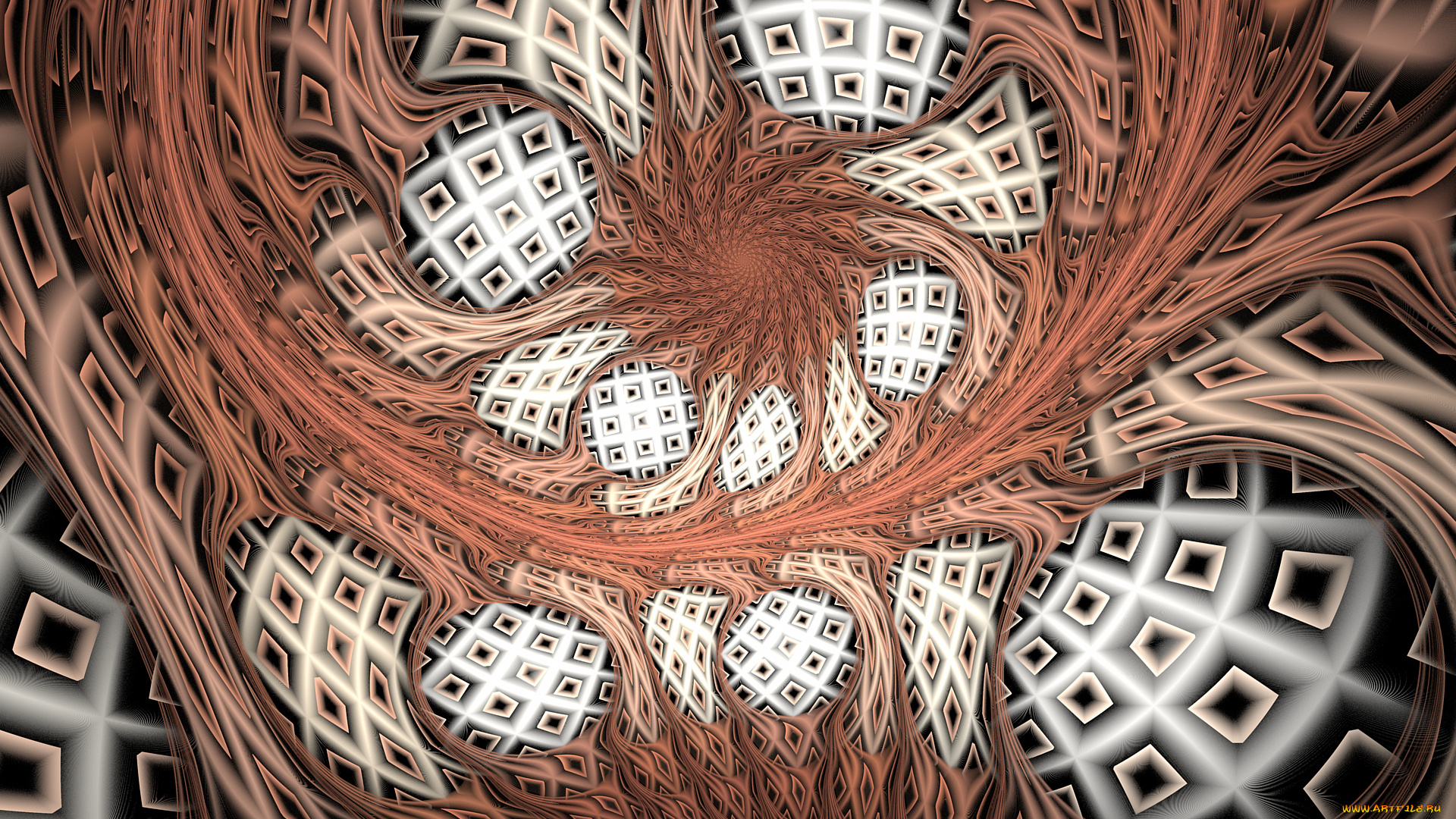 3д, графика, фракталы, , fractal, узор, цвета, фон