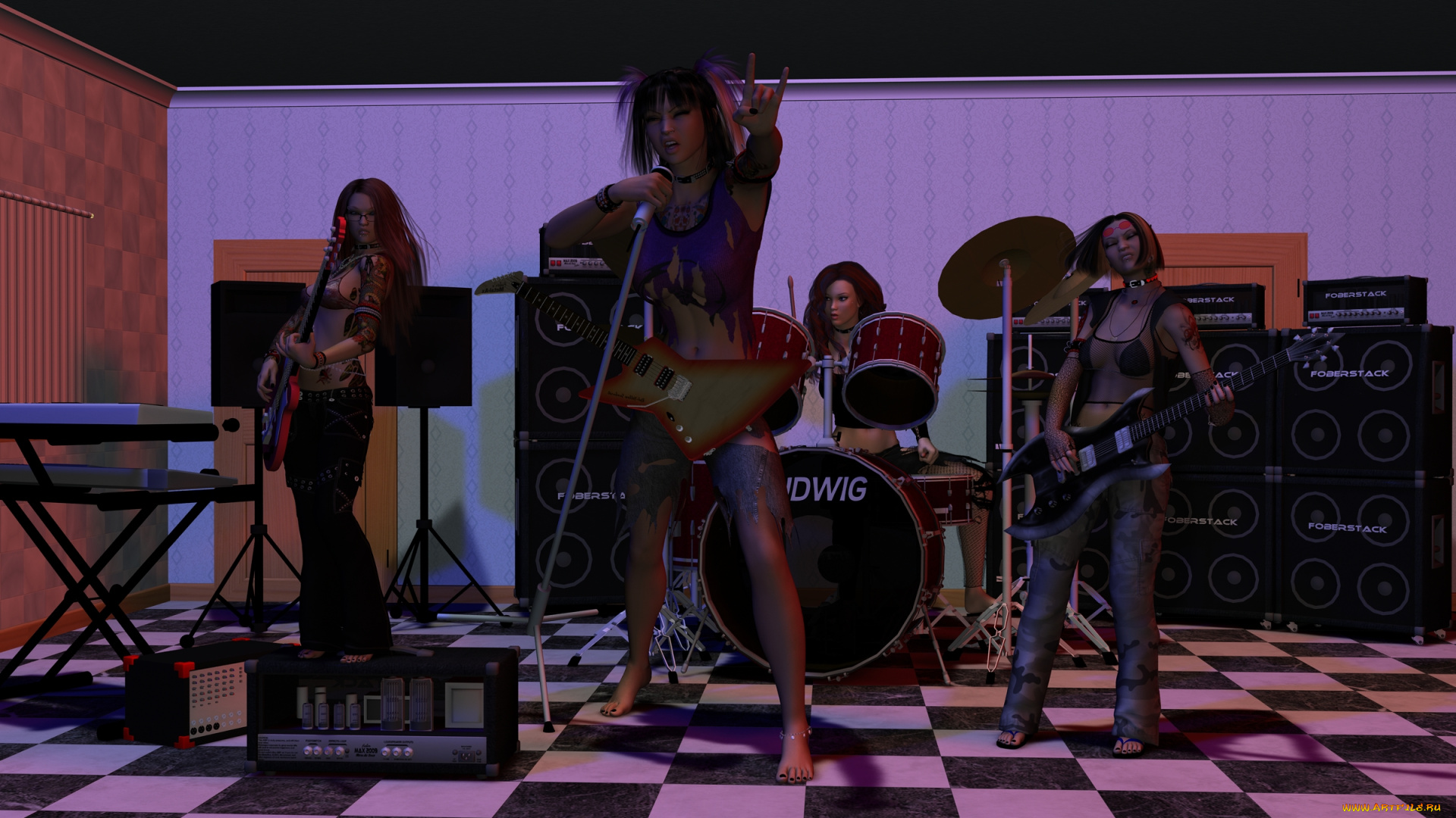 3д, графика, люди, , people, фон, ансамбль, взгляд, девушки