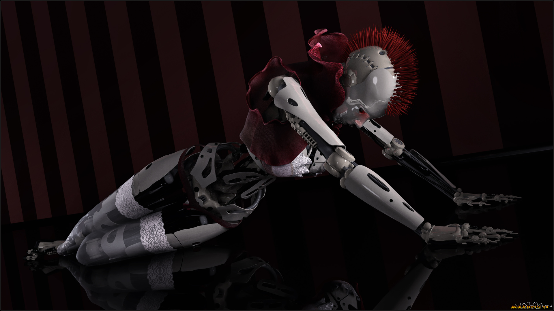 3д, графика, _science, fiction, робот