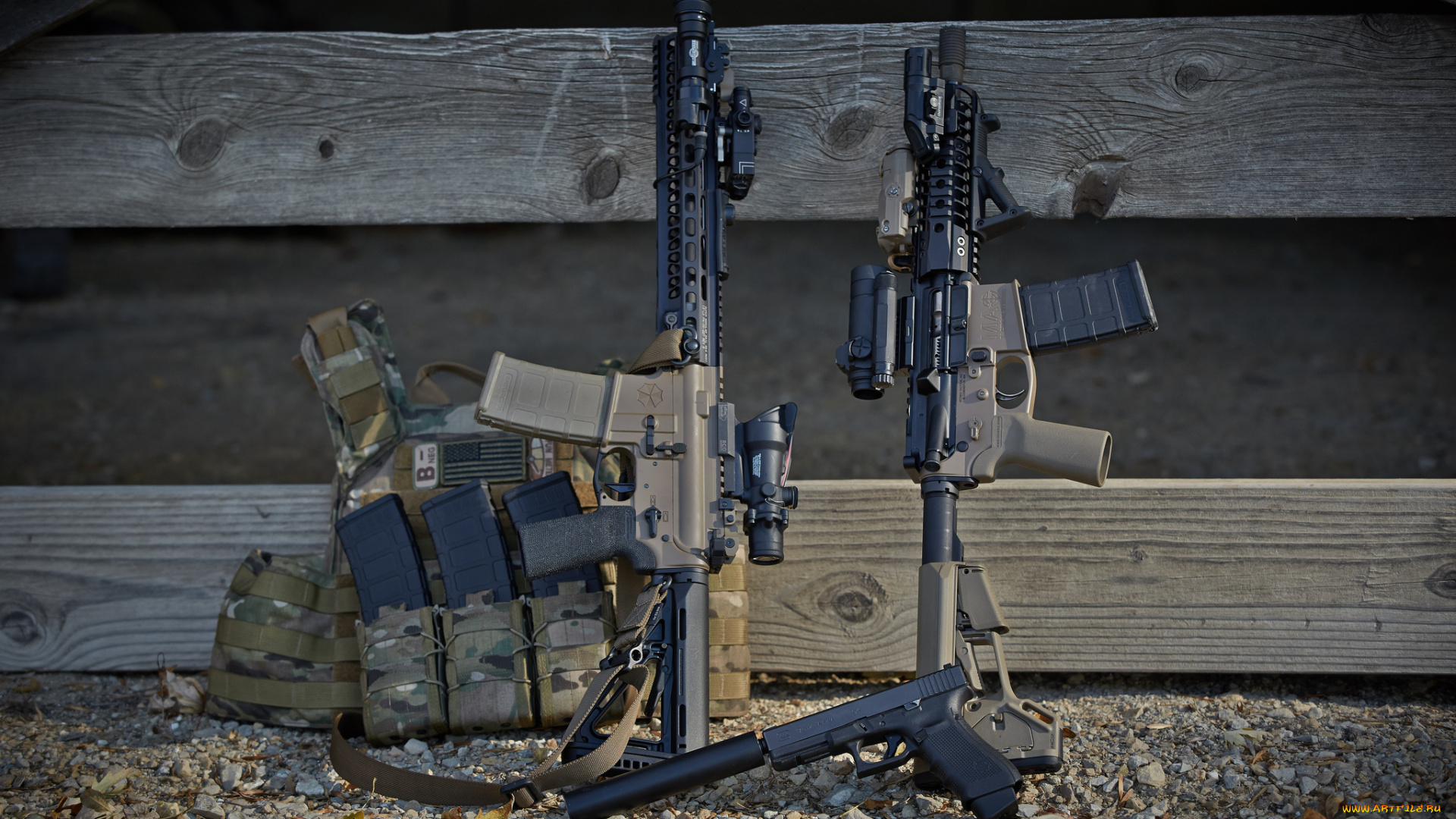 оружие, автоматы, винтовки, штурмовые, фон, глушитель, пистолет