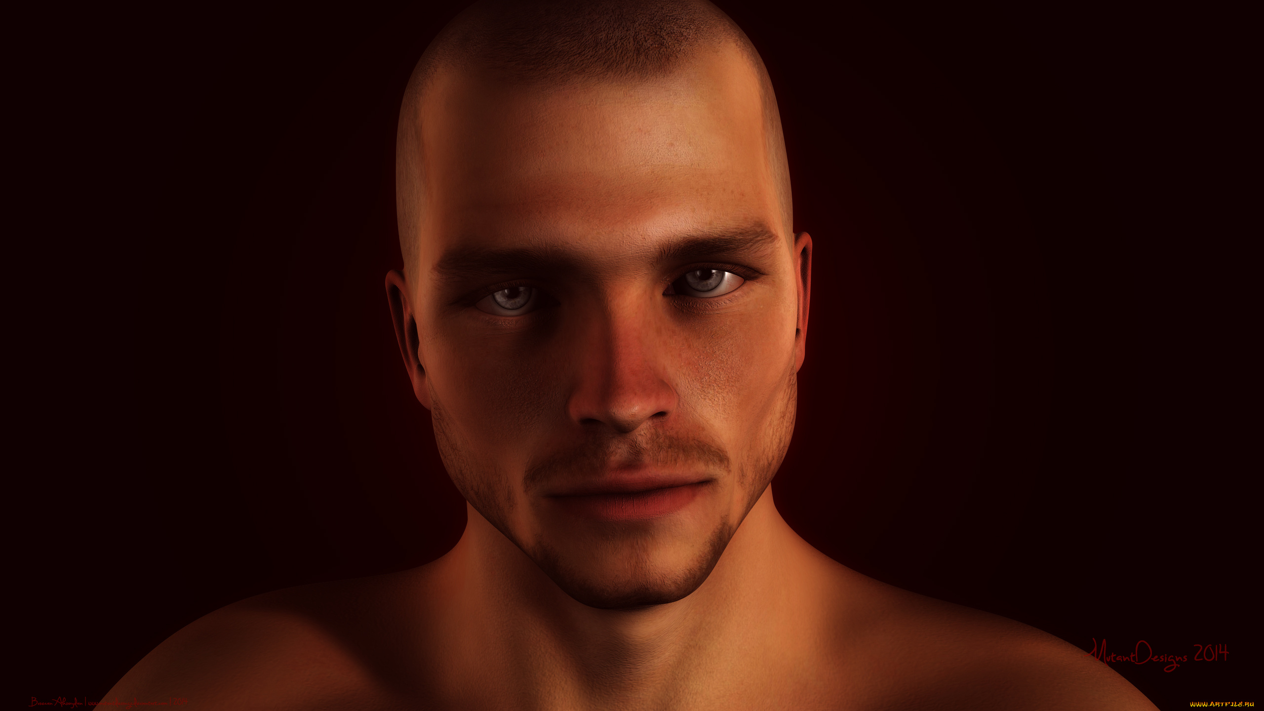 3д, графика, портрет, , portraits, фон, мужчина, взгляд