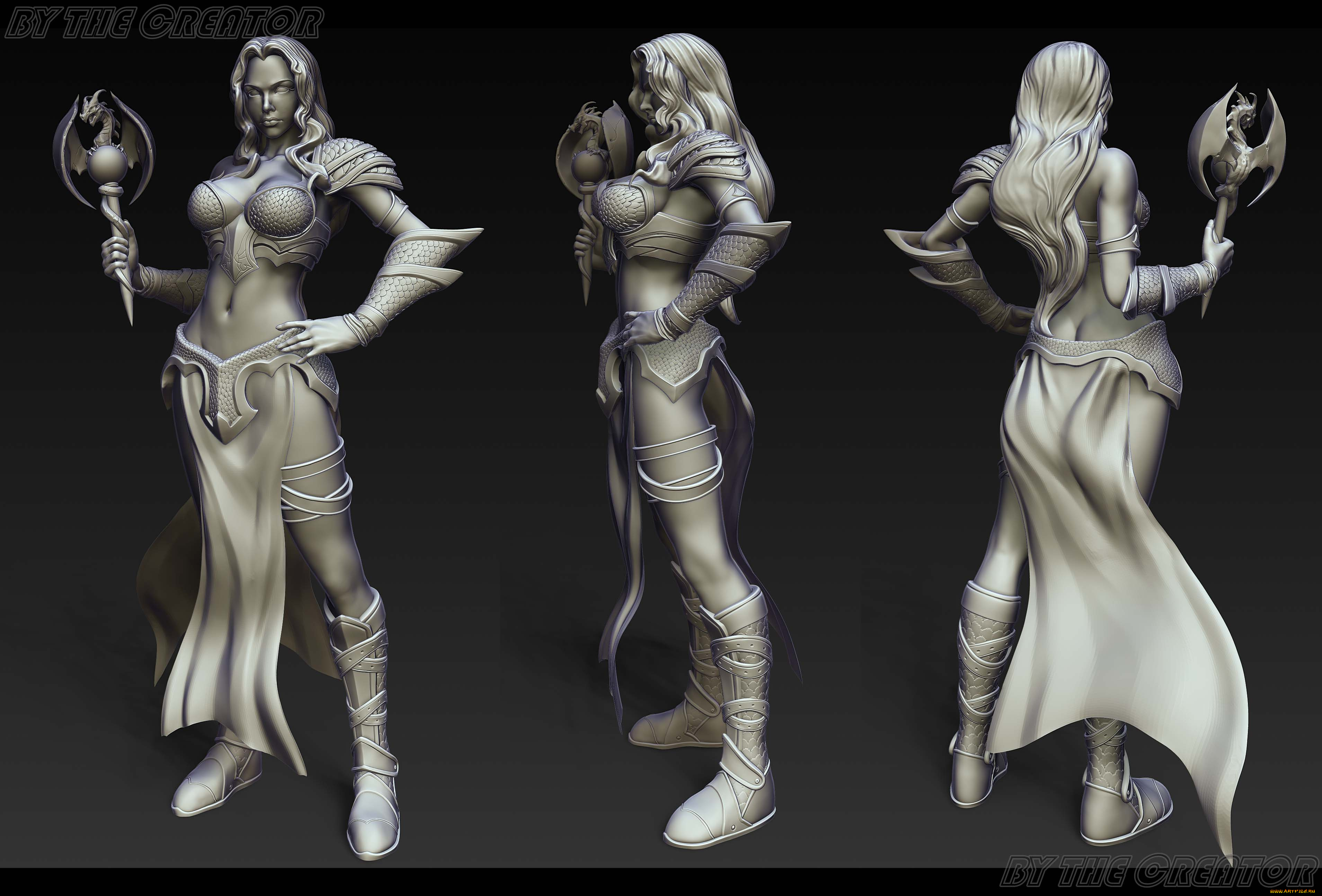 3д, графика, _science, fiction, взгляд, девушка, фон