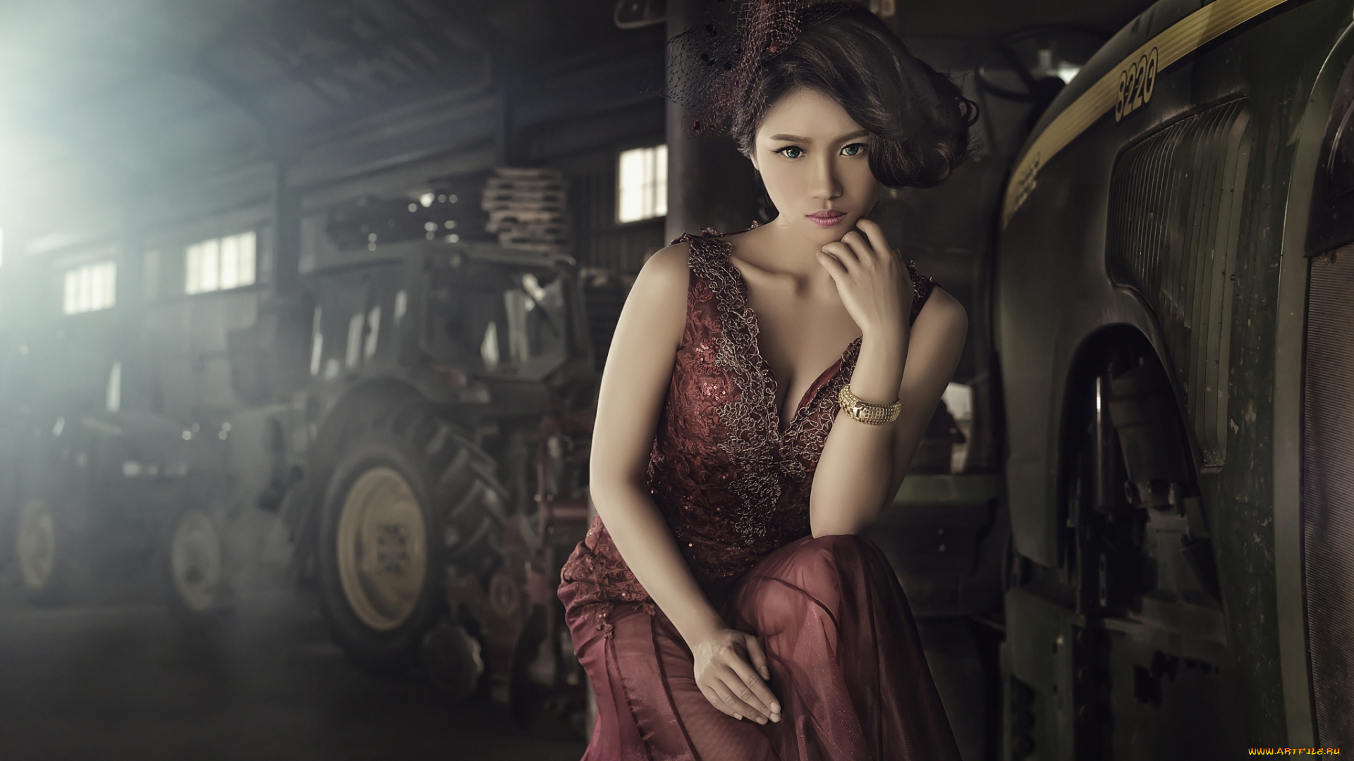 девушки, -unsort, , азиатки, лицо, взгляд