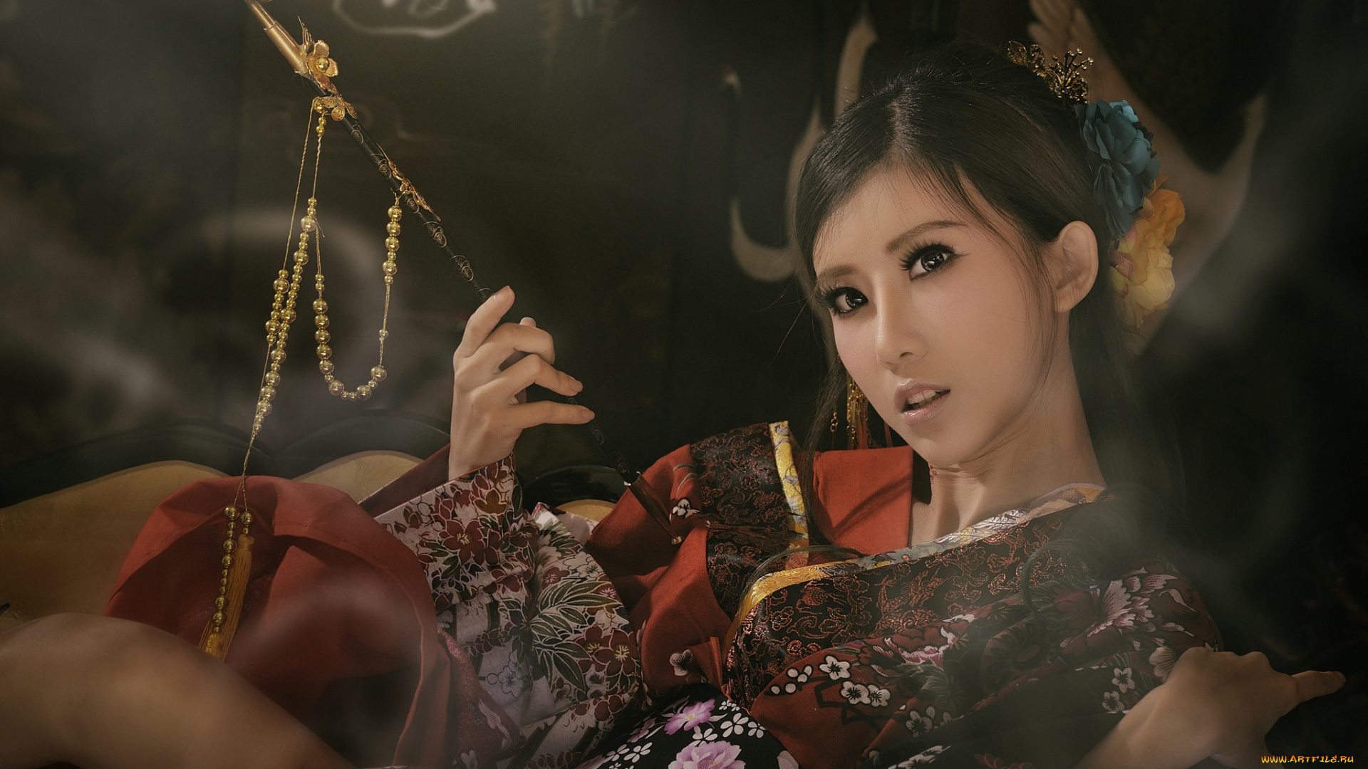 девушки, -unsort, , азиатки, лицо, взгляд