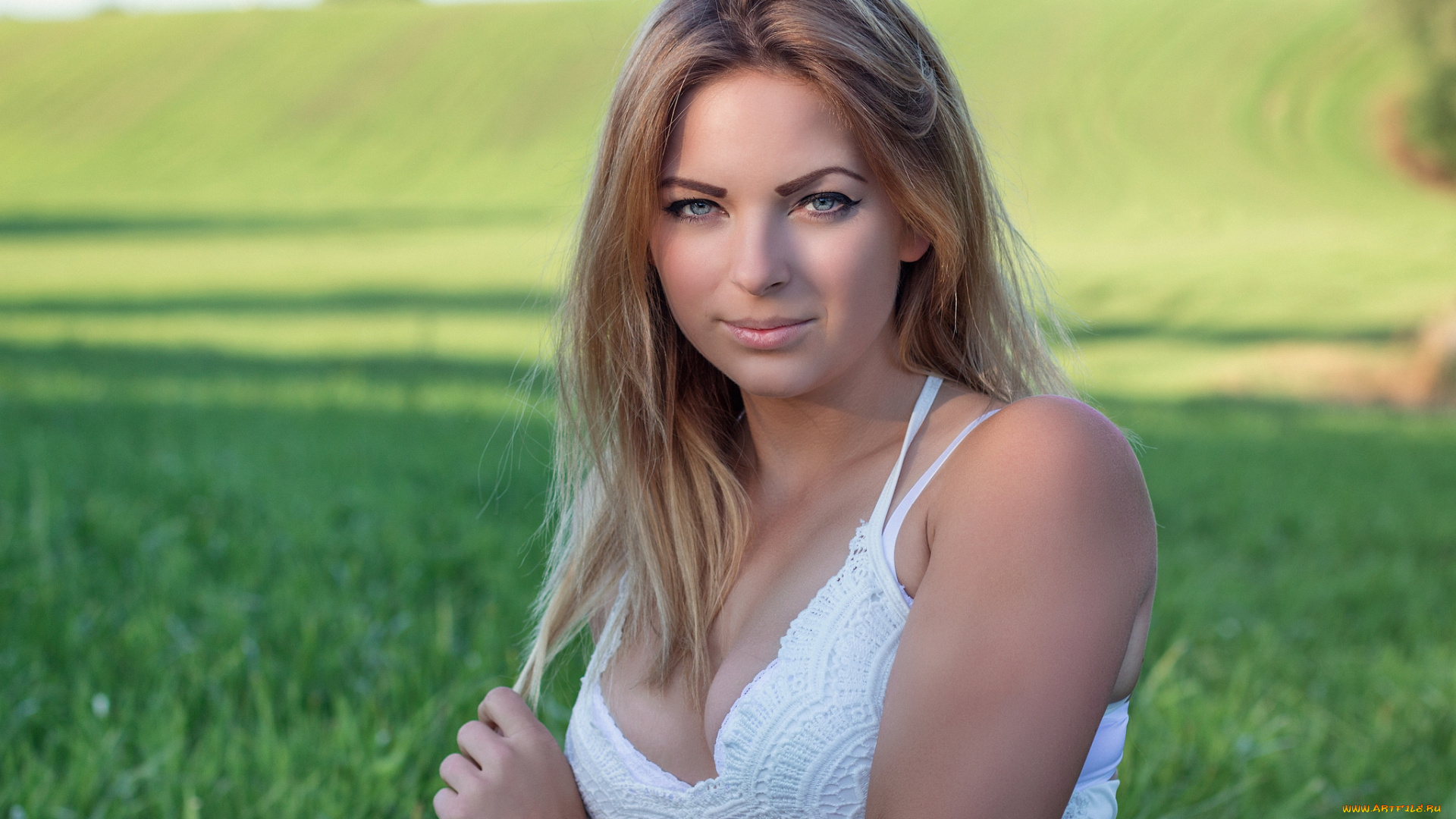 девушки, -unsort, , блондинки, лицо, взгляд