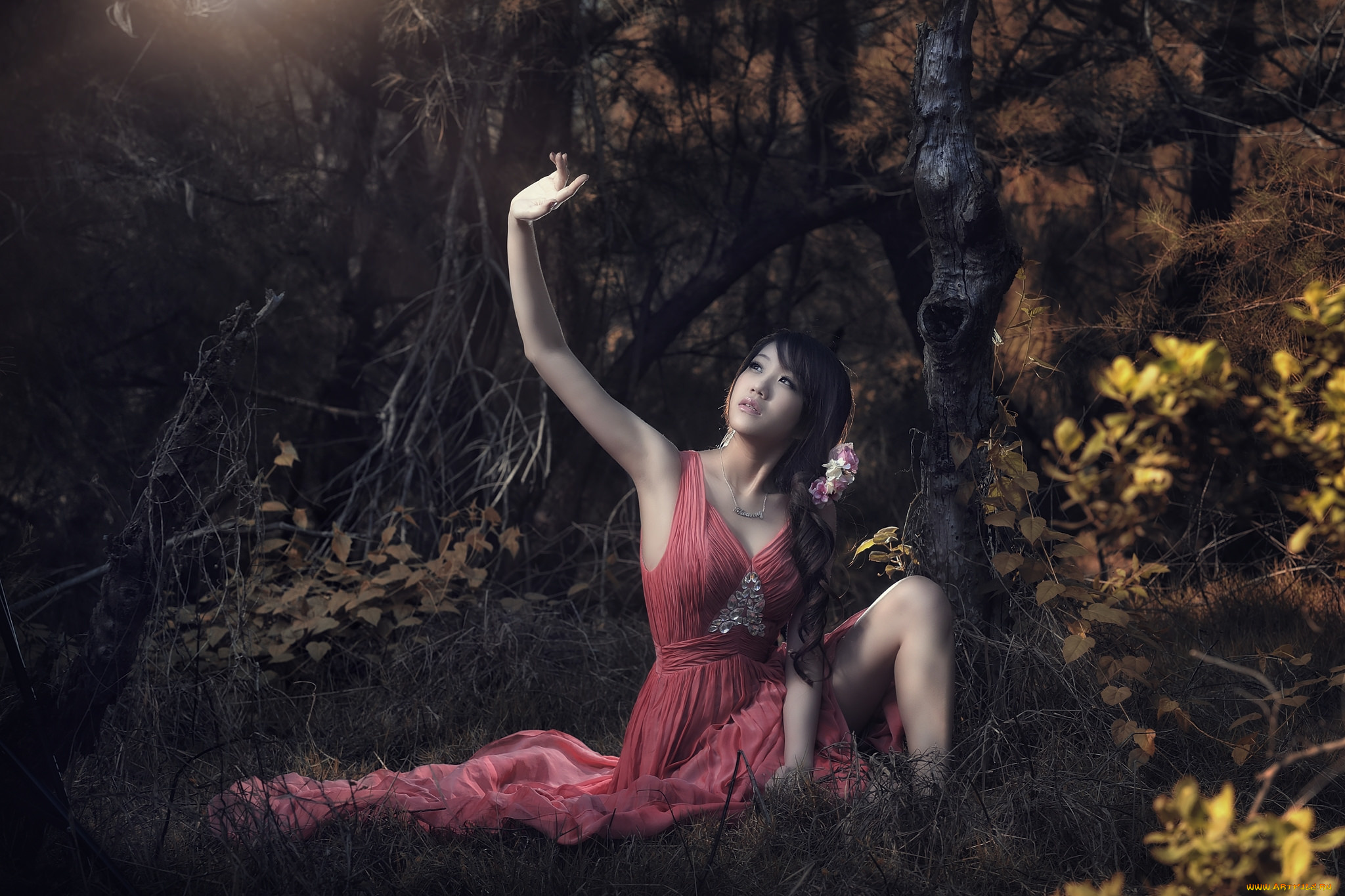 девушки, -unsort, , азиатки, лицо, взгляд