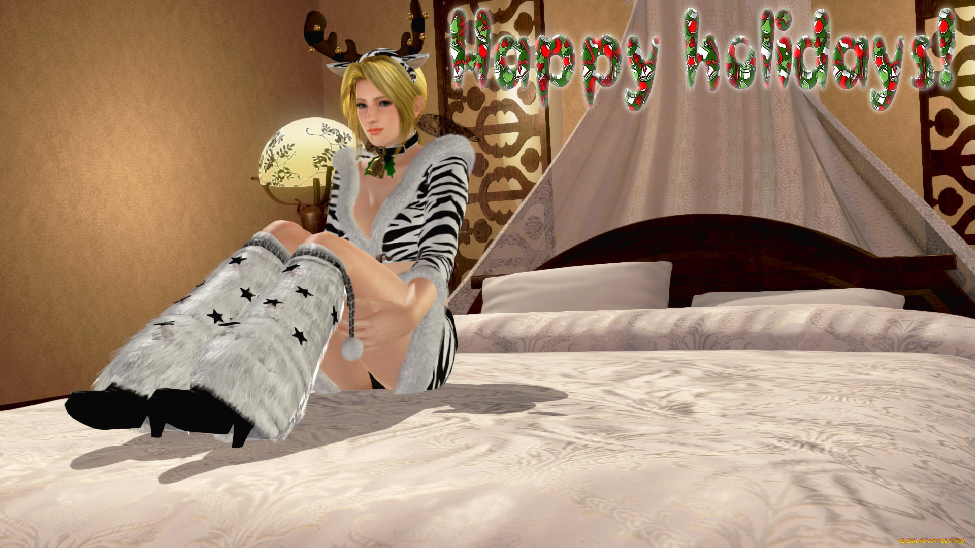 3д, графика, праздники, , holidays, девушка, фон, взгляд