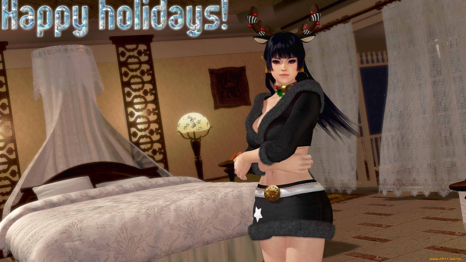 3д, графика, праздники, , holidays, девушка, фон, взгляд