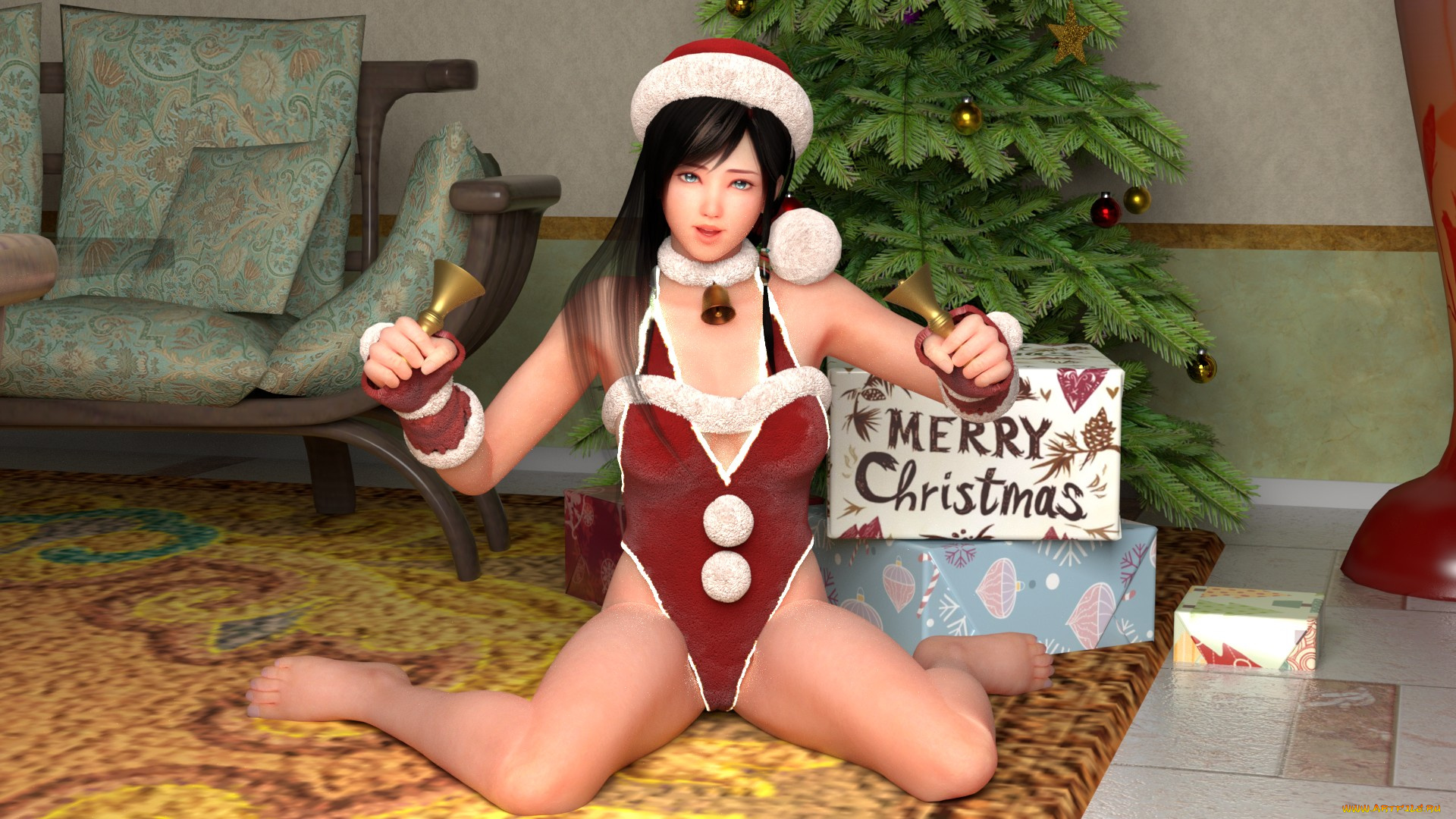 3д, графика, праздники, , holidays, фон, девушка, взгляд