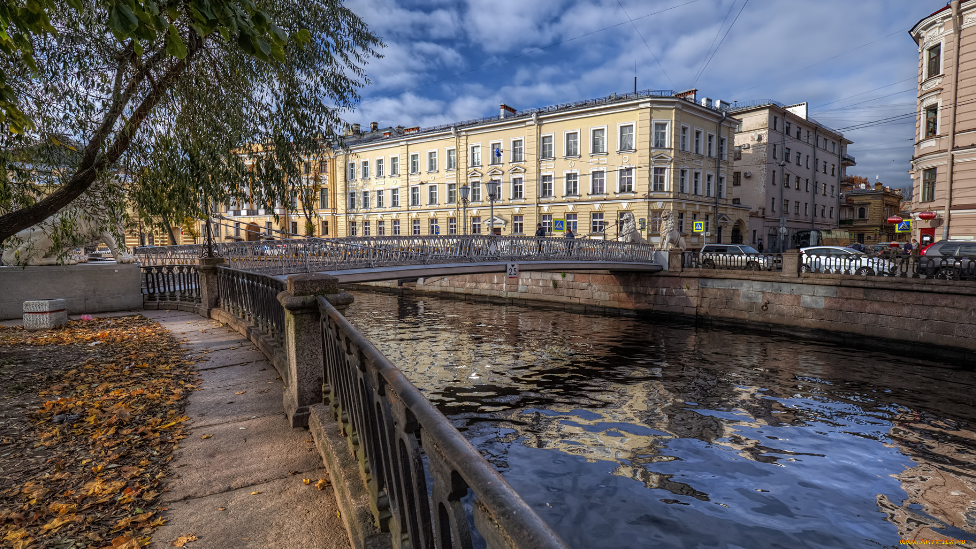 bridge, of, four, lions, города, санкт-петербург, , петергоф, , россия, мост, река