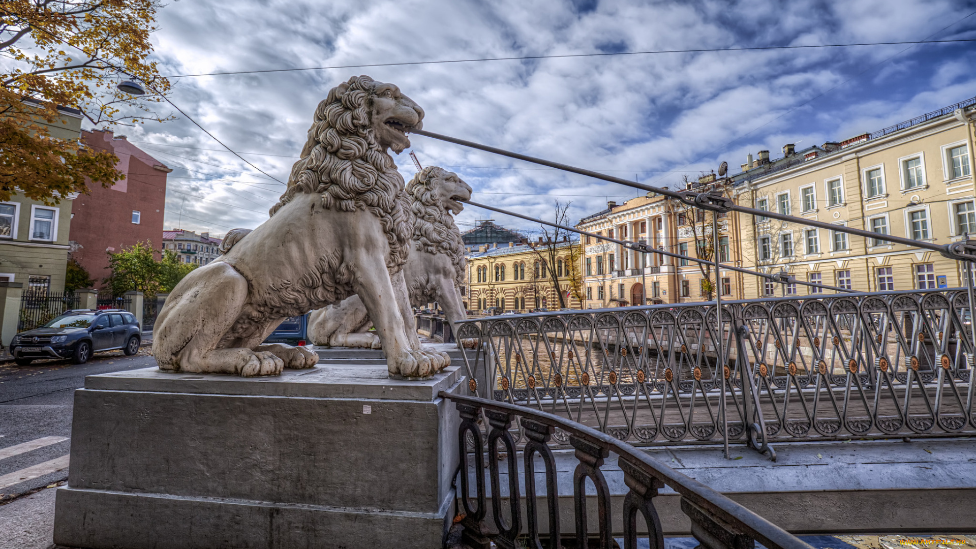 bridge, of, four, lions, города, санкт-петербург, , петергоф, , россия, мост, река