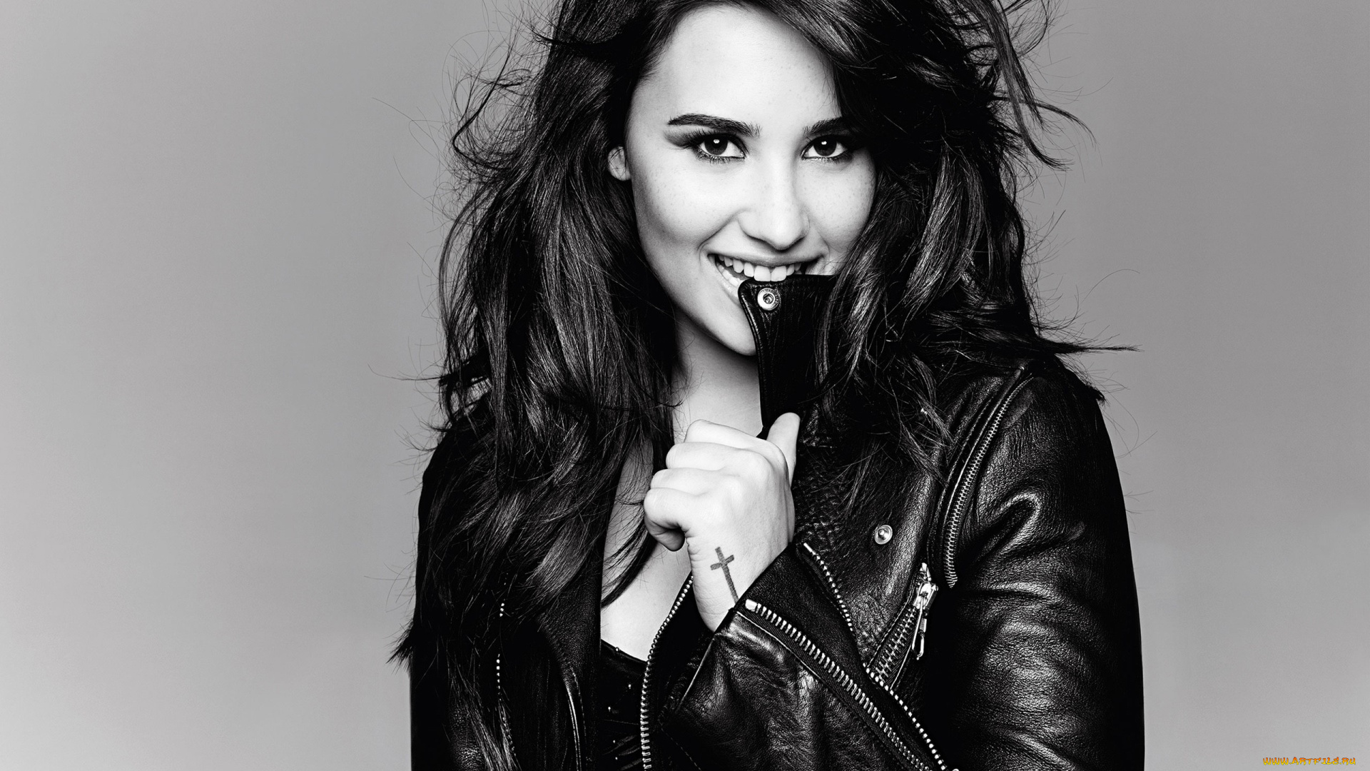 девушки, demi, lovato, черно-белое, фото