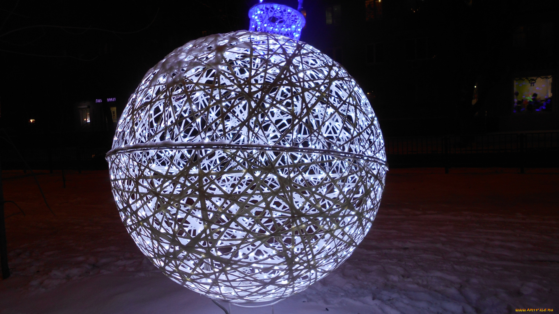 новогодний, шар, разное, иллюминация, игрушка, шар