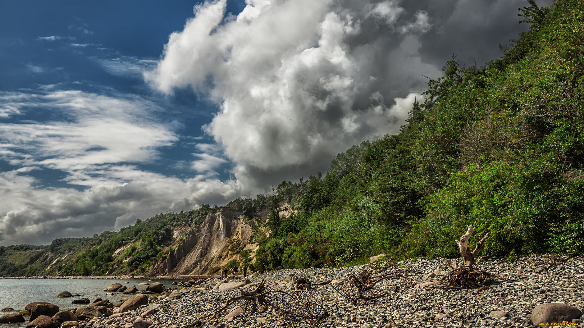 природа, побережье, простор