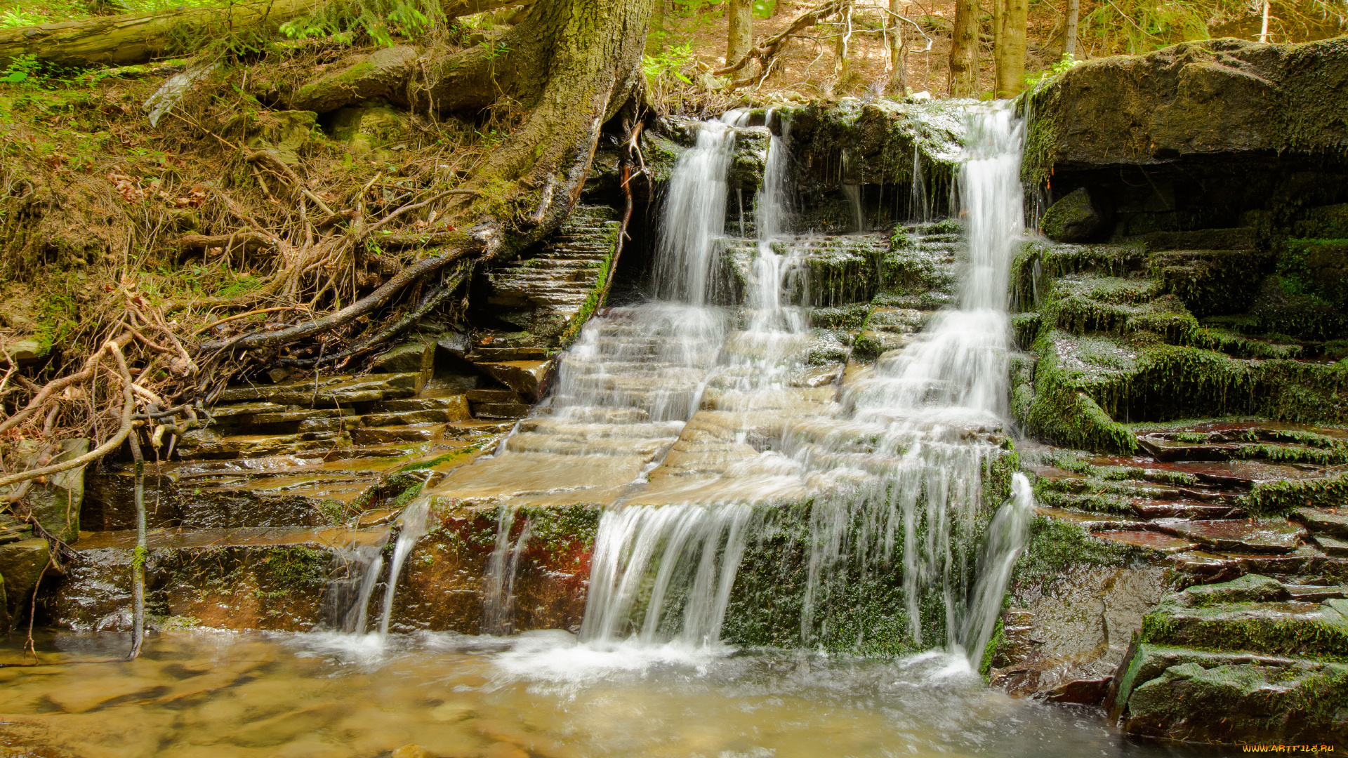 природа, водопады, простор