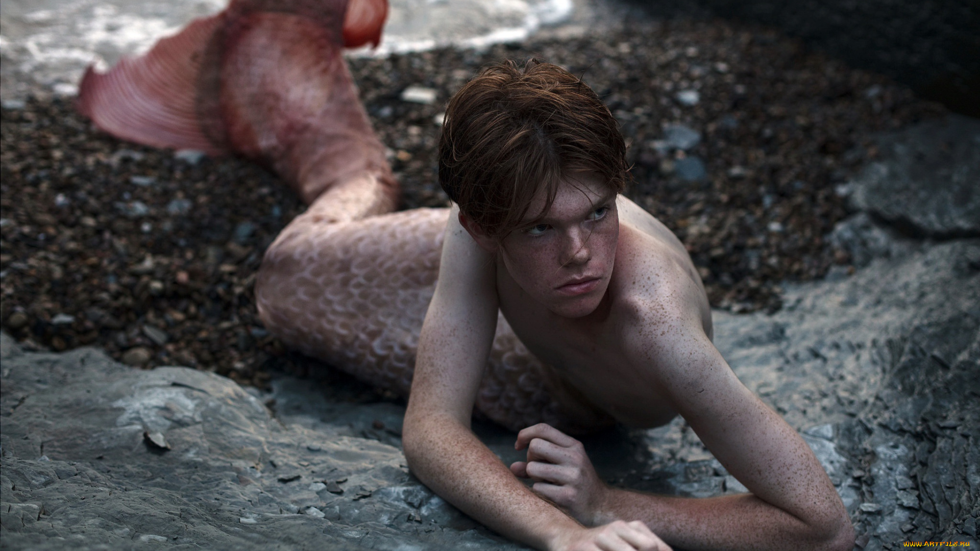 разное, cosplay, , косплей, море, merman, русал, парень, conceptual, portrait, берег, fantasy