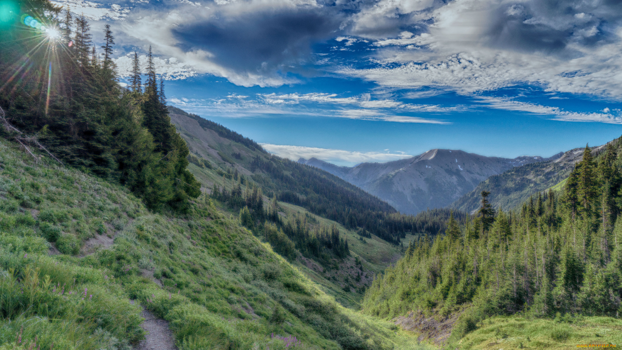 природа, горы, простор