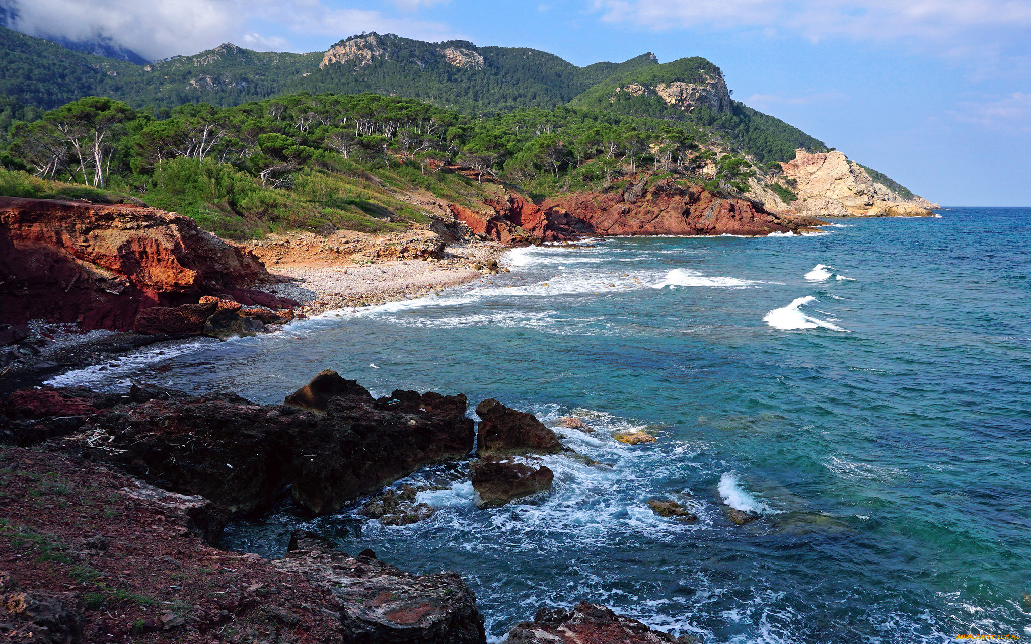 природа, побережье, простор