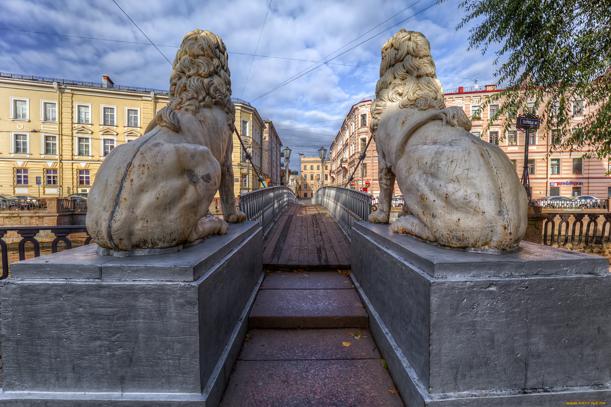 bridge, of, four, lions, города, санкт-петербург, , петергоф, , россия, мост, река