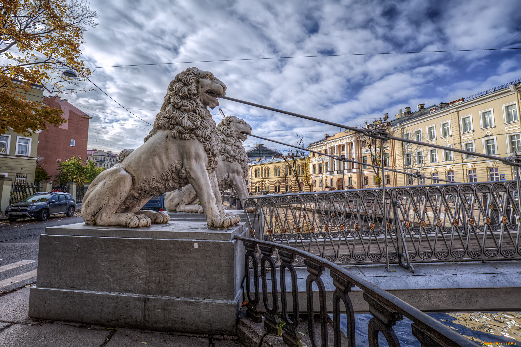 bridge, of, four, lions, города, санкт-петербург, , петергоф, , россия, мост, река